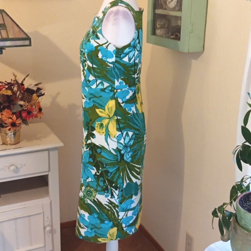 Talbots Retro Tropical Floral Dress. Hawaii, Cruise, Tropics - Picture 6 of 14